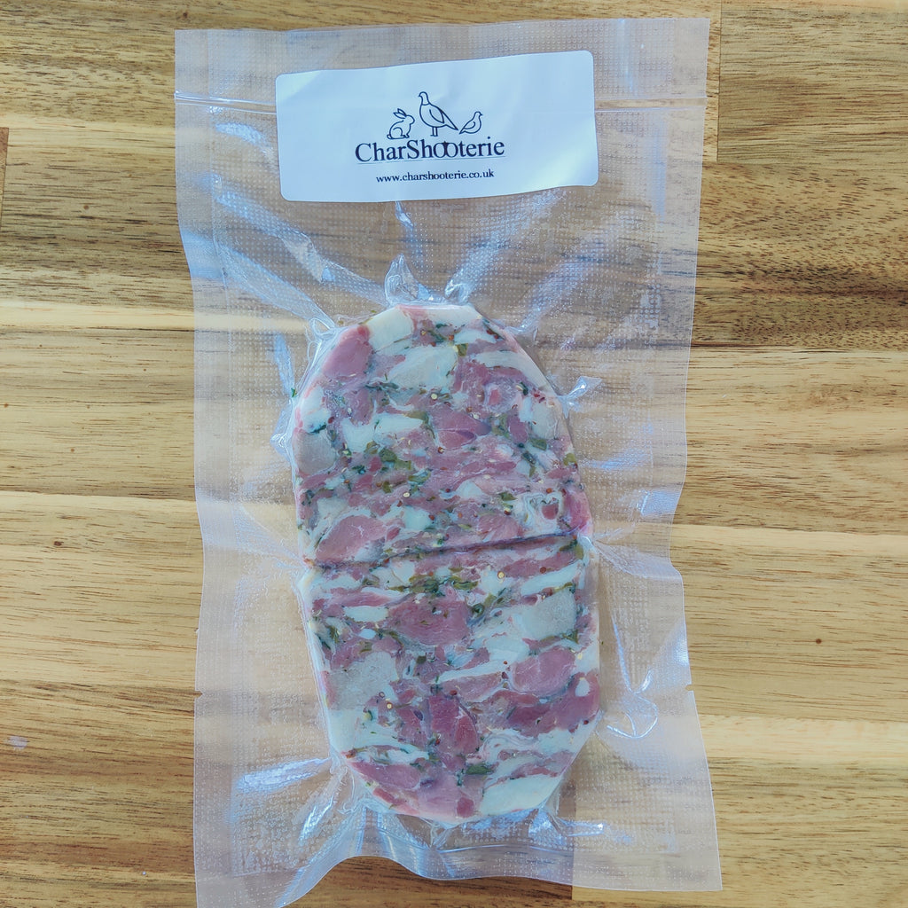Confit Pork and Ham Hock Terrine with Caper, Gherkin and Whole Grain Mustard