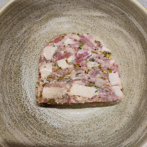 Confit Pork and Ham Hock Terrine with Caper, Gherkin and Whole Grain Mustard